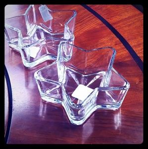 Star glass bowls